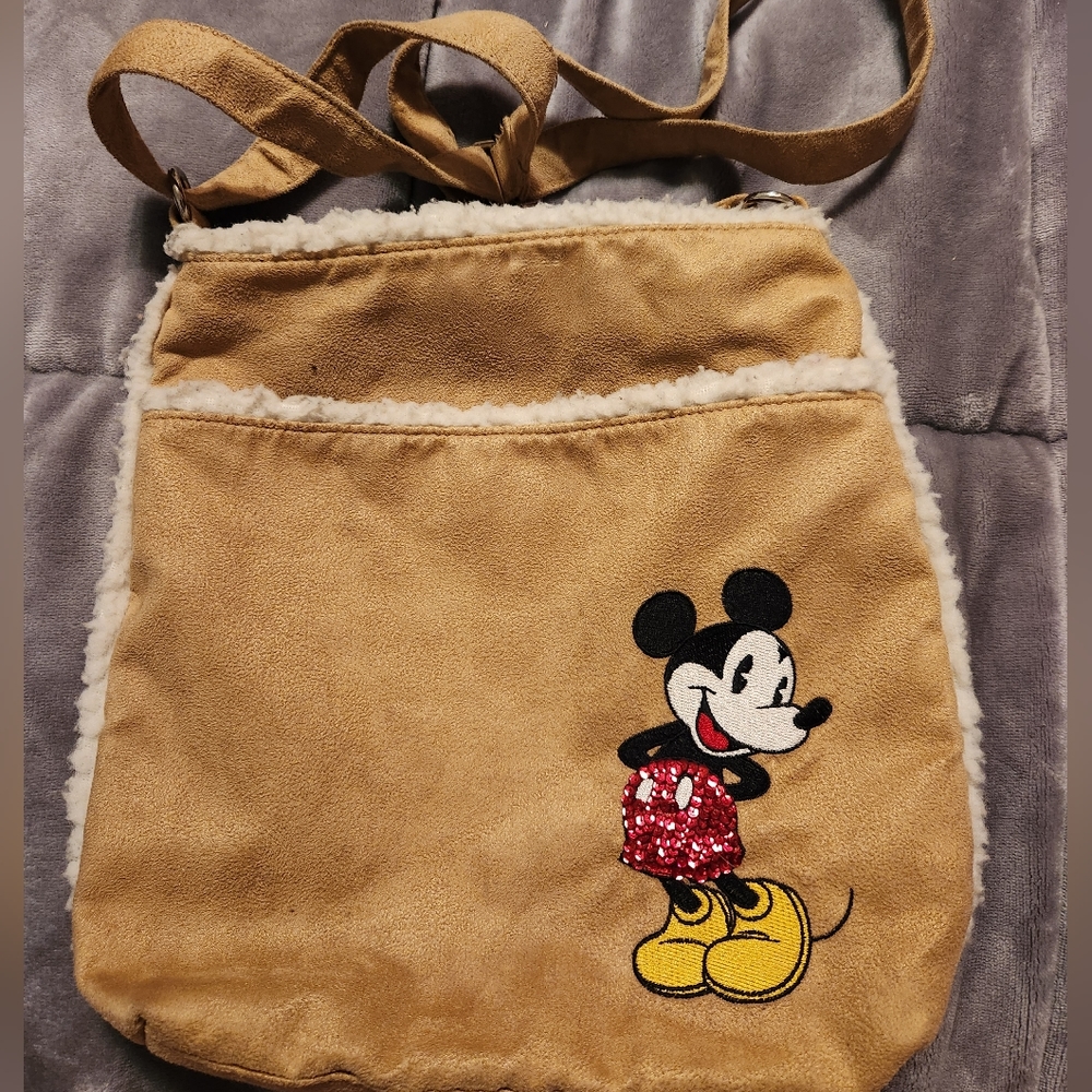 Suede Mickey Mouse purse